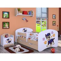 BDW Kinderbett Super Hunde, Babybett Kinderzimmer, Leichte Birne (Motiv 5), 190 x 90 cm