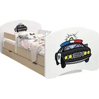 BDW Kinderbett, Doppelseitiges mit Schublade, Polizei, 180/90