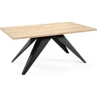 FURNLUX Esstisch Vento Beige 90cm / Hauptfarbe: Beige / Abmessungen: 90 x 76 x 260 cm