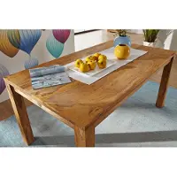 MASSIVMOEBEL24.DE MASSIVMOEBEL24 Esstisch Sheesham 80x80x76 braun geölt NATURE BROWN #811