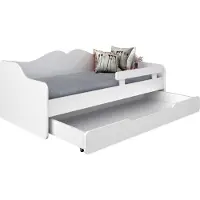 BDW Kinderbett, Einzelbett, Doppelbett mit Lattenrost, Weiss, 140 x 70 cm