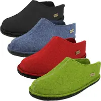 Iesse Schuh Haflinger Schuhe Damen Herren Hausschuhe Pantoffeln Wollfilz Flair Smily 311013, Größe:36 EU, Farbe:Blau