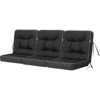 Stanislaw Jurga Schaukelkissen-Set "VENUS" – 3 Stück 60×110 cm | Bankkissen Garden Kissen Schaukelauflagen Bankauflagen Auflagen Kissen | HobbyGarden