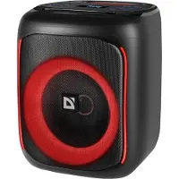 Defender Lautsprecher Boomer 50 Bluetooth, 50W, mit MP3/FM/SD/USB/Aux-Anschluss, TWS-Funktion, LED-Beleuchtung und Mikrofon für Karaoke, schwarz