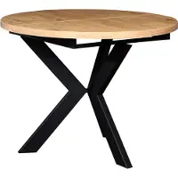 FURNLUX Esstisch Agnes Braun 100cm / Hauptfarbe: Beige / Abmessungen: 100 x 76 x 138 cm