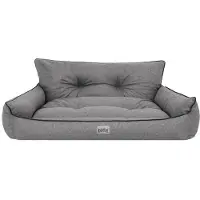 Sellbee Hundebett Haustierbett Hundeliege Gesteppt Hundekissen Bett Sofa Hundematratze Tierbett Hundesofa Matratze - Joker Gesteppt - 132 x 106 cm [Größe: XXXL] - Graphit Ökoleinen