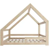 Need Sleep Hausbett Bodenbett 140x200 cm mit Rausfallschutz Asymmetrisch