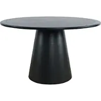 FURNLUX Esstisch Avola Schwarz 127cm / Hauptfarbe: Schwarz / Abmessungen: 127 x 76 x 127 cm