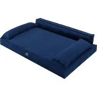 TexCorp Hundebett "CHAMPION" ( 120 x 77 cm ) robustes Samt Haustierbett mit abnehmbarem Bezug, waschbar & komfortabel | Doggy