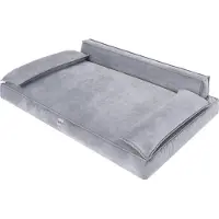 TexCorp Hundebett Haustierbett Hundeliegen Hundecouch Liegen Hundekissen Bett Sofa Hundekorb Tierbett Weich Hundesofa Matratze Schlafpl?tze, Grau, 99 x 66 cm