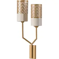MASSIVMOEBEL24.DE Wandlampe 28x12x57 gold LOS ANGELES #82