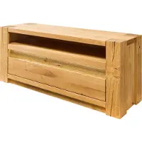 MASSIVMOEBEL24.DE MASSIVMOEBEL24 TV-Board Wildeiche 123x40x53 natur geölt KENT #109