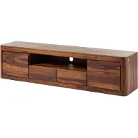MASSIVMOEBEL24.DE TV-Board Sheesham 200x45x50 walnuss gewachst TORONTO #251
