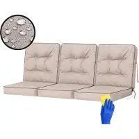 Sellbee Bjird Schaukelkissen Venus Bankkissen Gardenkissen Schaukelauflagen Bankauflagen Auflagen Kissen Hollywoodschaukel Schaukel Bank - Venus - 150 cm - Beige