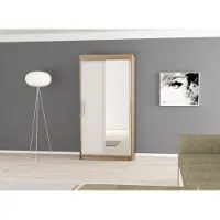 Minio Kleiderschränke TOKYO 2 120 cm Sonoma / Weiße