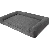 TexCorp Hundebett, Hundematratze, Hundecouch, für kleine und große Hunde, Hundekissen, Hundekorb, Haustier, Schlafplatz, Hundemöbel, Anthrazite, L: 78x53 cm