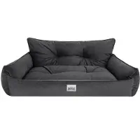 Sellbee Hundebett Haustierbett Hundeliege Gesteppt Hundekissen Bett Sofa Hundematratze Tierbett Hundesofa Matratze - Joker Gesteppt - 132 x 106 cm [Größe: XXXL] - Graphit Fancy