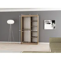 Minio Kleiderschränk 120 cm ELYPSE Weiß matt / Sonoma Eiche