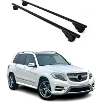 Omtec Dachquerträger für Mercedes GLK X204, Baujahr 2008-2015, in schwarzem Metall