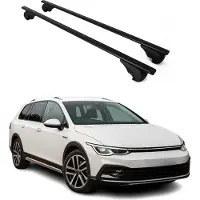 Omtec Dachquerträger für VW Golf V Variant, Baujahr 2020-2024, aus schwarzem Metall