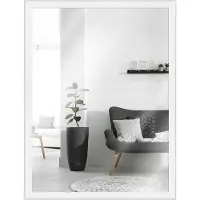 MendeFrames Wandspiegel Massivholz schmalprofilig 20x28 cm weiß H080