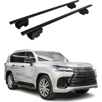 Omtec Dachquerträger für Lexus LX 2021-2023, schwarzes Metall, ABE-