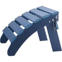 SucceBuy Adirondack-Ottomane, faltbar, HDPE, 18,7 x 18,9 x 13,8 Zoll (L x B x H), Blau