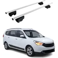 Omtec Dachgepäckträger, Querstange, für Dacia Lodgy, Baujahr 2012-2023, Farbe: Silber, mit ABE-Zulassung