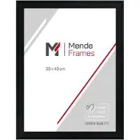 MendeFrames Bilderahmen Massivholz 10x13 cm Schwarz H120 Museumsglas