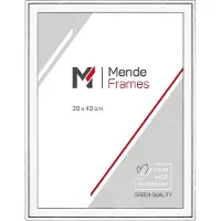 MendeFrames Holzrahmen Massivholz Museumsglas 50x75 cm Weiß H120