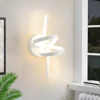 ZMH Wandlampe Led Wandleuchte Innen Wand Lampe für Treppenhaus Flur Wohnzimmer Schlafzimmer Badezimmer 7W Modern Design Weiß Wandleuchten Warmweiß 3000K