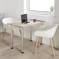AKKE Trüffel Küchentisch mit chrom beine LxBxH: 80x40x74 cm