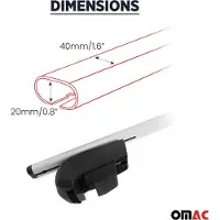 Omtec Dachträger Gepäckträger für VW Passat B8 2014-2019 Grundträger ABE Schwarz