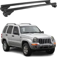 Omtec Dachquerträger für Jeep Cherokee KJ (2001-2008), Aluminium, Schwarz
