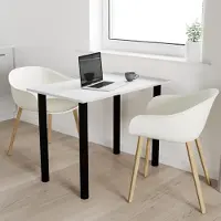 AKKE Hellgrau Tisch mit schwarze beine LxBxH: 60x60x74 cm