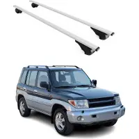 Omtec Dachquerträger für Mitsubishi Pajero Sport, Baujahre 1998-2006, Farbe: Silber