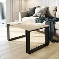 AKKE Sonoma Couchtisch mit schwarzen Beinen LxBxH: 60x50x55 cm