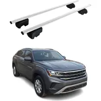 Omtec Dachträger Grundtäger für VW Atlas Cross Sport 2019-2025 75kg Metall Silber 2x