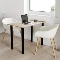 AKKE Trüffel Tisch mit schwarze beine LxBxH: 110x65x74 cm