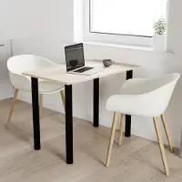 AKKE Sonoma Tisch mit schwarze beine LxBxH: 100x60x74 cm