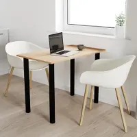 AKKE Eiche hell Tisch mit schwarze beine LxBxH: 60x50x74 cm