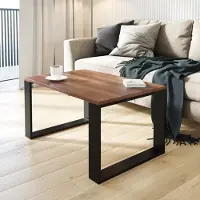 AKKE Burgund Couchtisch mit schwarzen Beinen LxBxH: 50x50x55 cm