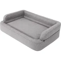 Stanis³aw Jurga Hundebett, Möbel für Tiere, Katzenbett, Abnehmbar Bezug, Hundekorb, Hundekissen, Hundeliege, Schlafplätze, Hundesofa, Grau, XXL: 117x79 cm