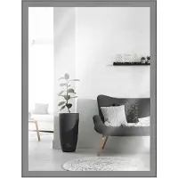 MendeFrames Wandbild „H080“, aus Holz, hellgrau, 30 x 60 cm