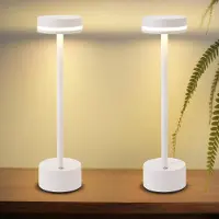 ZMH Tischlampe Kabellos 2ER LED Tischleuchte Akku Nachttischlampe Dimmbare mit USB-C Aufladbar Batterie Touch Lampe Weiß Tischlampen für Schlafzimmer Esszimmer Büro