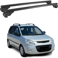 Omtec Dachträger für Hyundai Matrix Kombi 2001-2010 Gepäckträger Aluminium Schwarz 2x