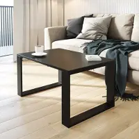 AKKE Schwarz Couchtisch mit schwarzen Beinen LxBxH: 60x40x55 cm