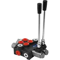 SucceBuy Hydraulikventil mit 2 Spulen, 11 GPM, Richtungssteuerung, doppeltwirkend, für Traktoren, Lader, Tanks