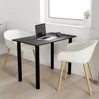 AKKE Anthrazit Tisch mit schwarze beine LxBxH: 80x60x74 cm