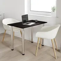 AKKE Wenge Küchentisch mit chrom beine LxBxH: 100x60x74 cm